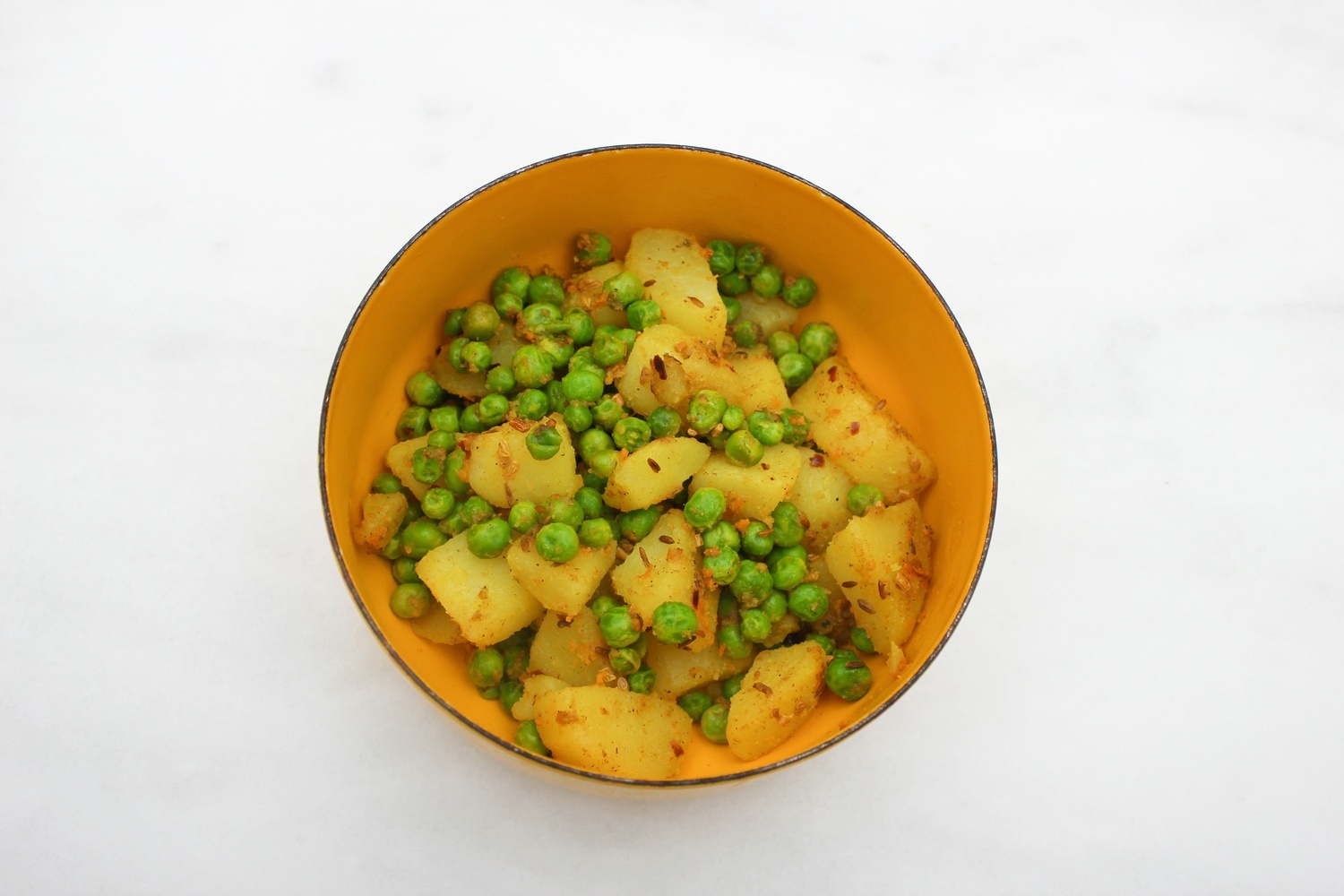 Indian style potatoes peas