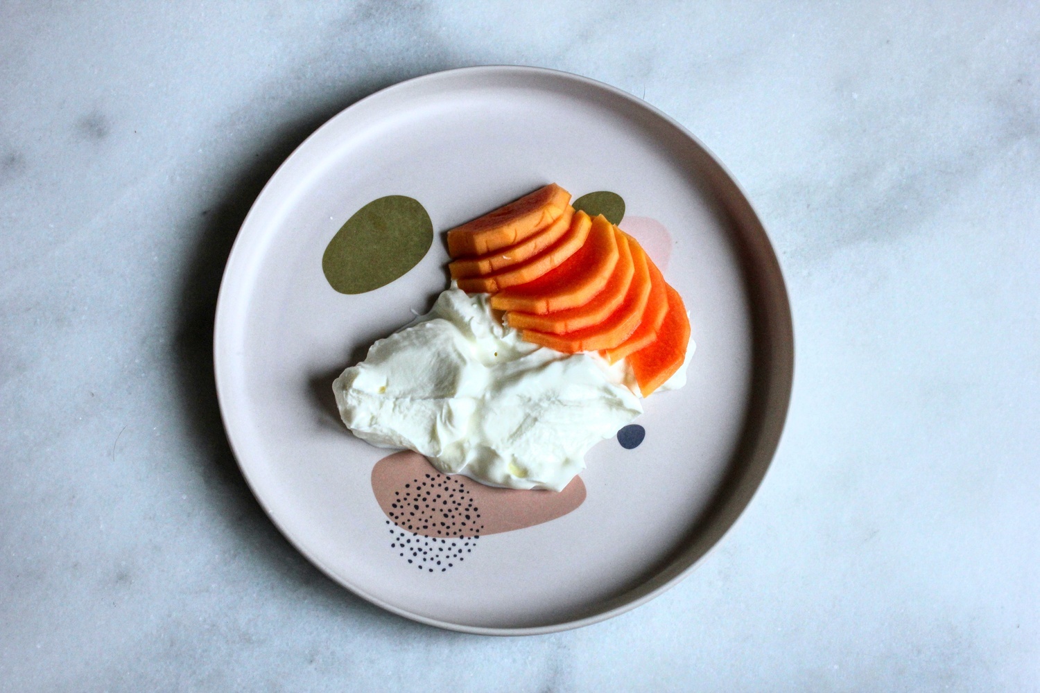 Papaya and Greek yoghurt