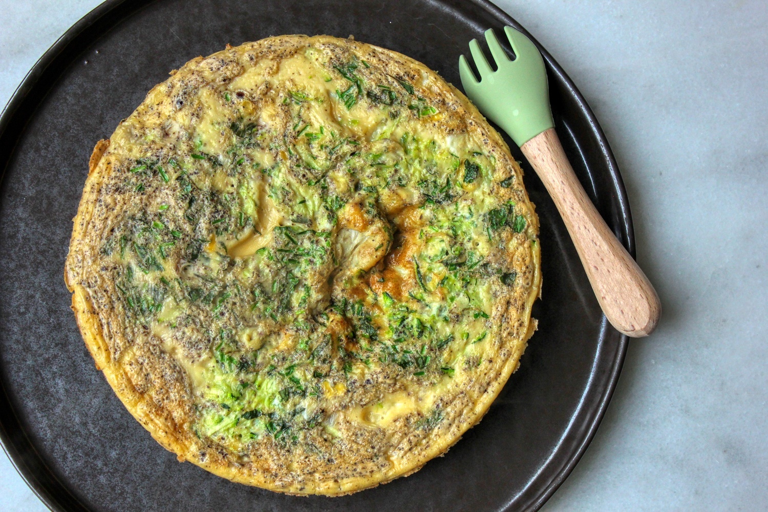 Courgette herb frittata